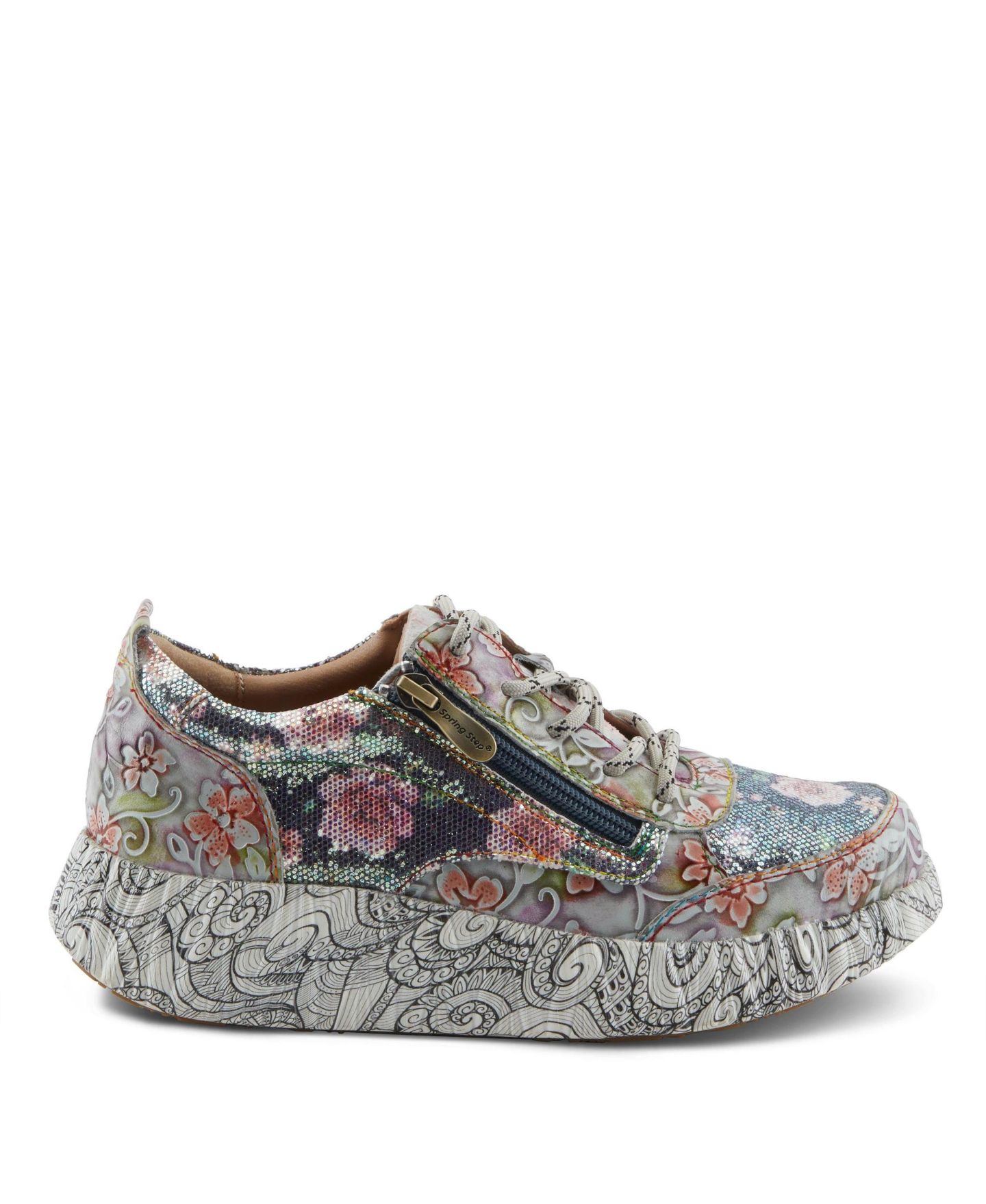 Женские кроссовки L'Artiste Spring Step Motion Fashion Sneaker with Mesh Upper, цвет: Серый разноцветный — фото 5
