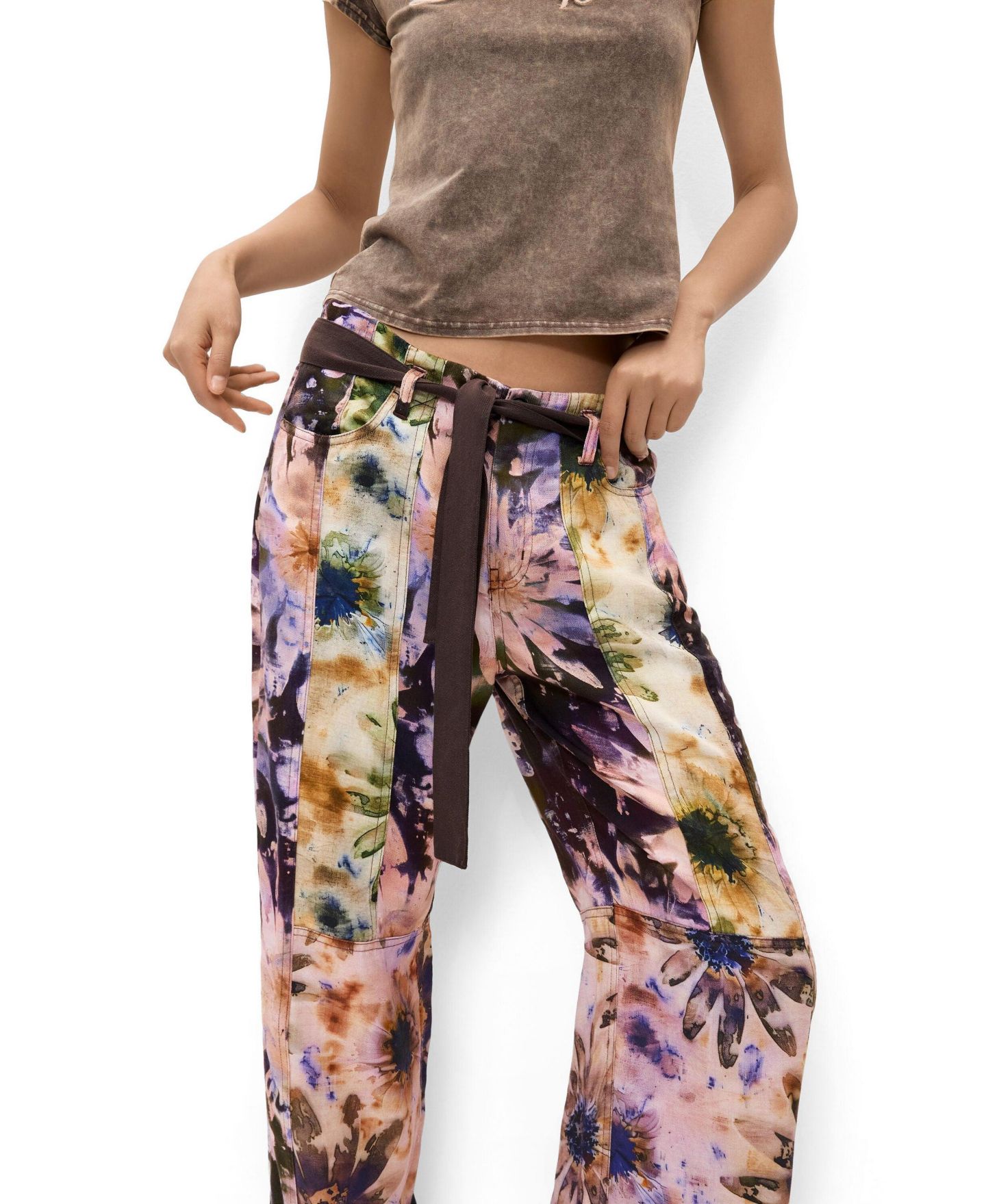 Женские брюки Desigual Long Printed, цвет: Разноцветный — фото 3