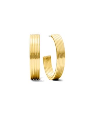 Gold-Plated Light-Weight Hoop Earrings