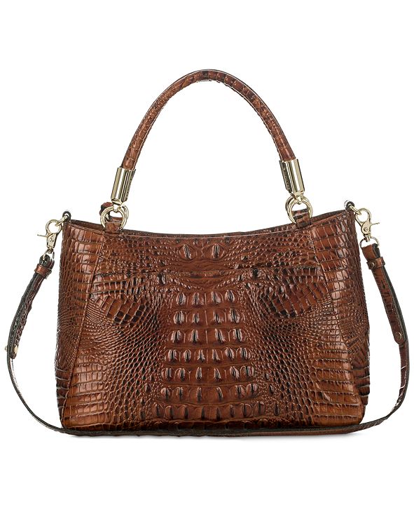 Brahmin Ruby Melbourne Embossed Leather Satchel, Only at Macy's
