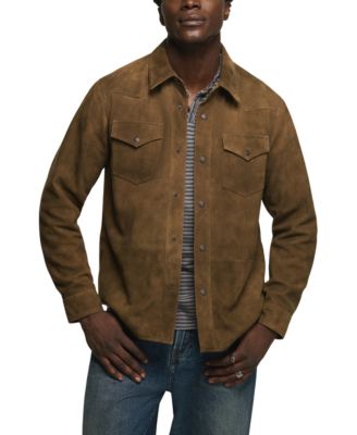 Men's Suede Western Shirt Jacket