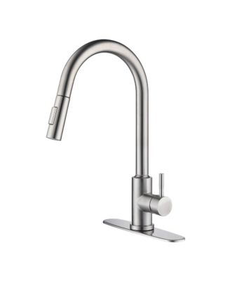 Kitchen Faucet with Pull Out Sprayer Single Handle Stainless Steel