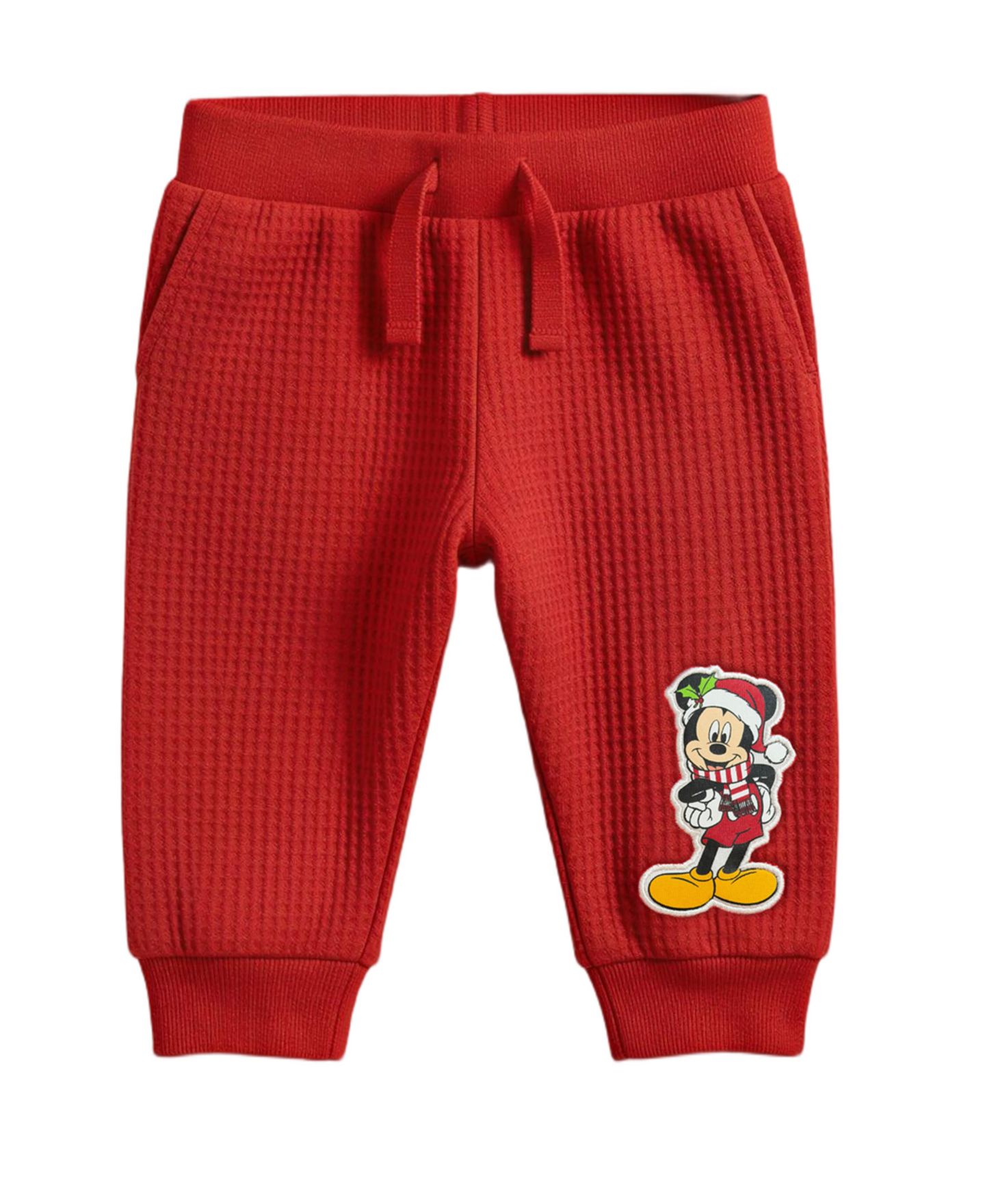 Комплект Disney Mickey Mouse Christmas Waffle Knit Long-Sleeve Top and Joggers, 2-Piece Set для мальчиков-малышей, цвет: Красный — фото 3