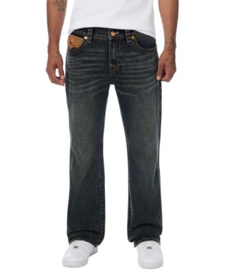Men's Billy Suede-Detailed Bootcut Denim Jeans