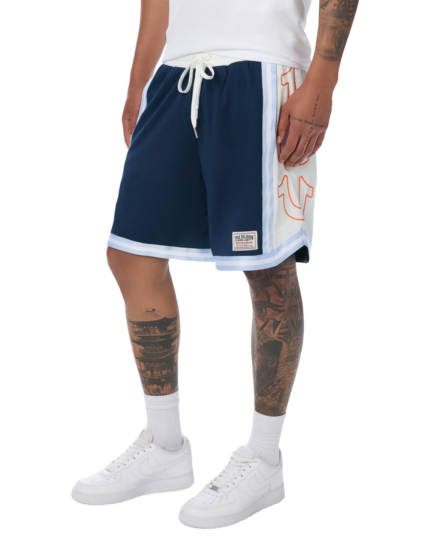 Men's Colorblocked Mesh Pull-On Basketball Shorts, 7.5" Inseam