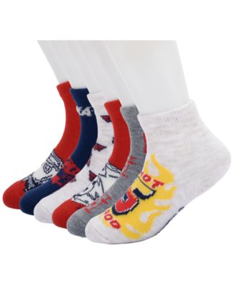 Toddler Boys' 2T-5T Cars Ankle Crew Socks, 6-Pack