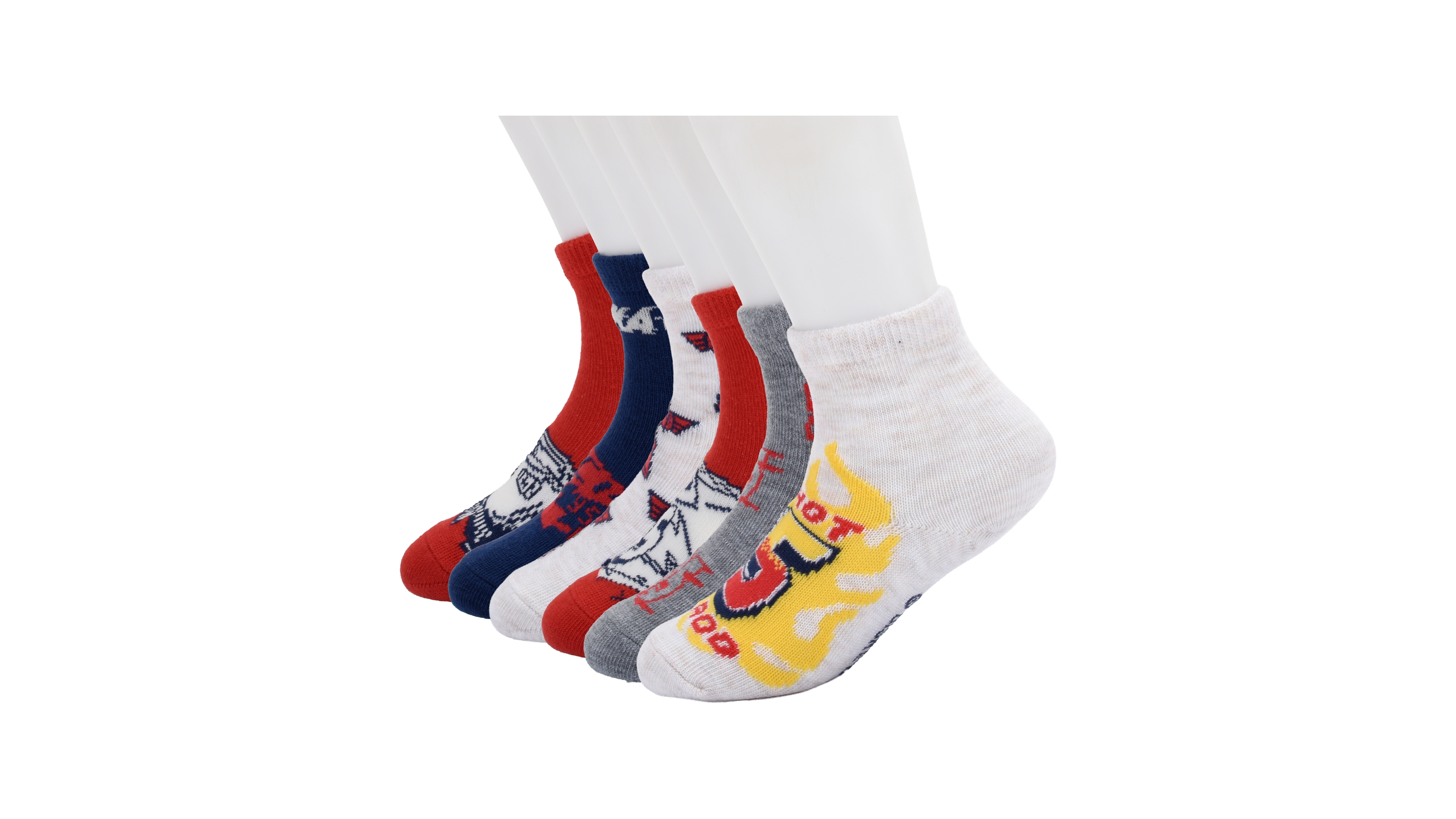 Planet Sox Toddler Boys' 2T-5T Cars Ankle Crew Socks, 6-Pack