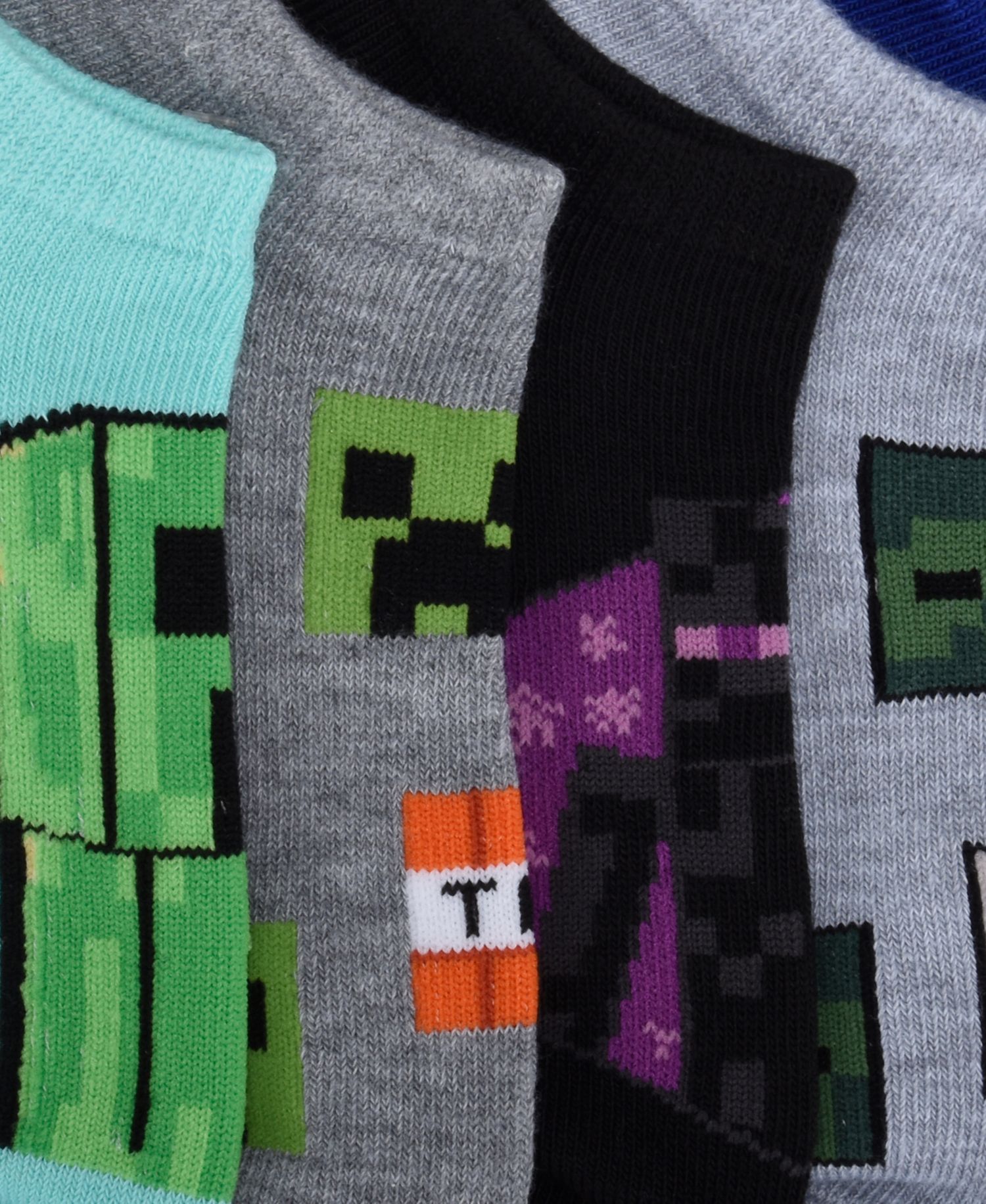 Boys' 4-20 Minecraft No Show Socks, 6-Pack