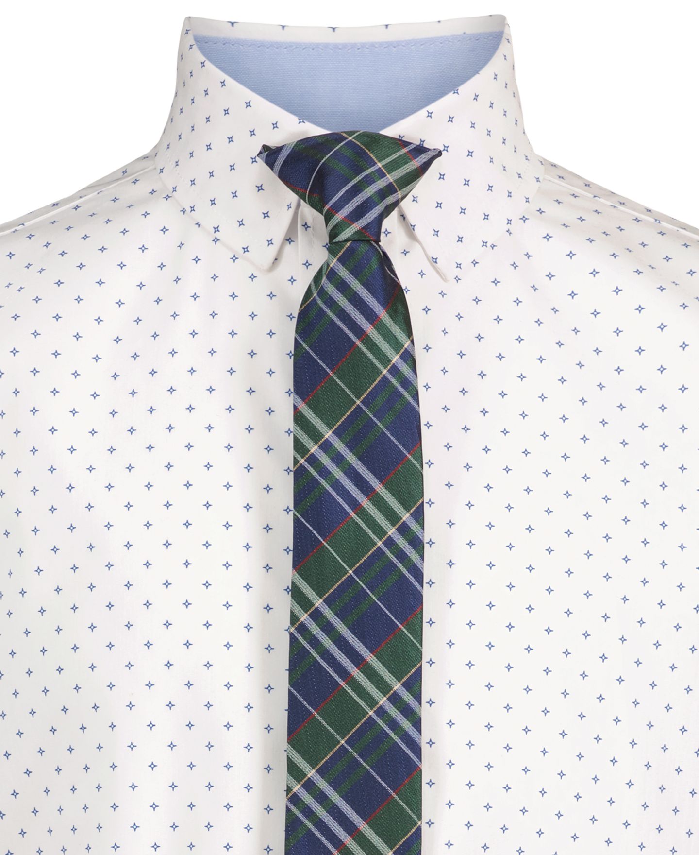 Комплект Tommy Hilfiger Geo Star Print Long-Sleeve Shirt and Tie, 2-Piece Set для мальчиков, цвет: Синий — фото 5