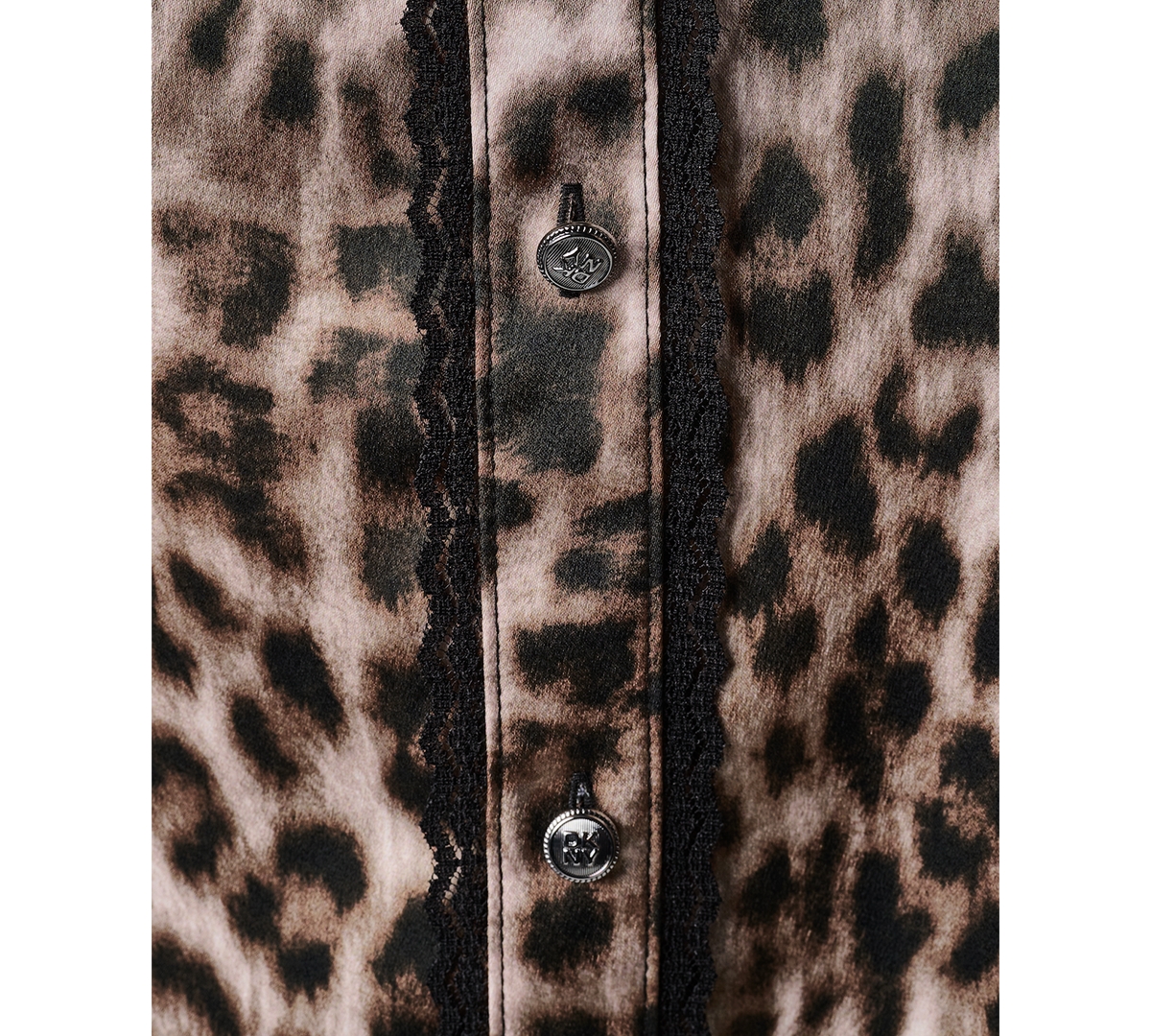Dkny Women's Leopard-Print Long-Sleeve Blouse