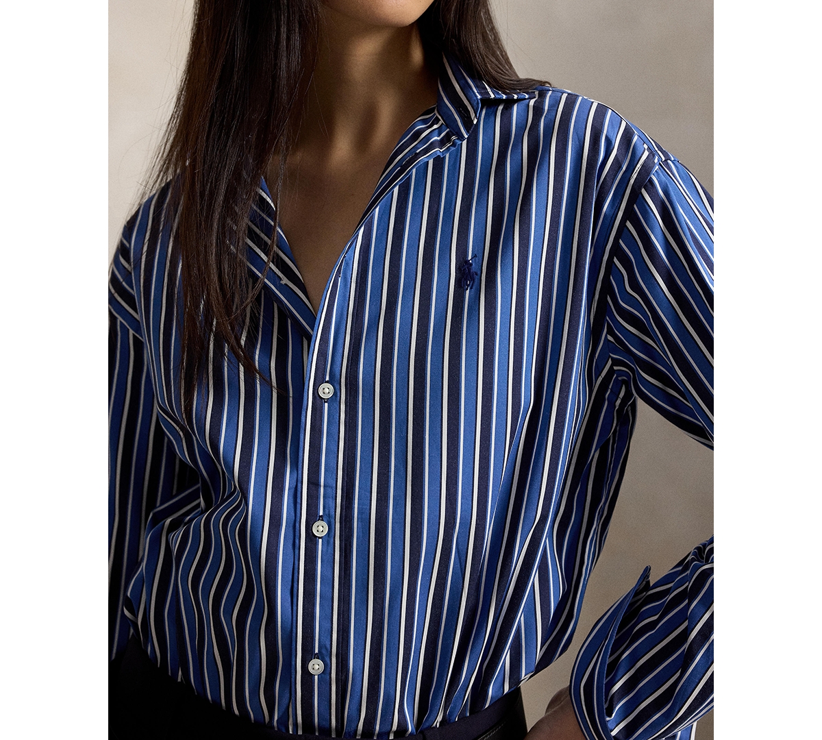Polo Ralph Lauren Women's Relaxed-Fit Striped Cotton Shirt