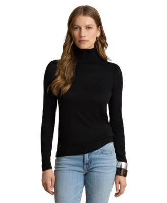 Women's Modal-Silk Blend Slim-Fit Turtleneck Sweater