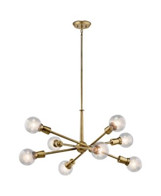 Armstrong 30" Wide Natural Brass 8-Light Sputnik Chandelier