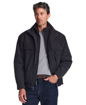 Men's Microfiber Fleece-Lined Bib Front Bomber Jacket