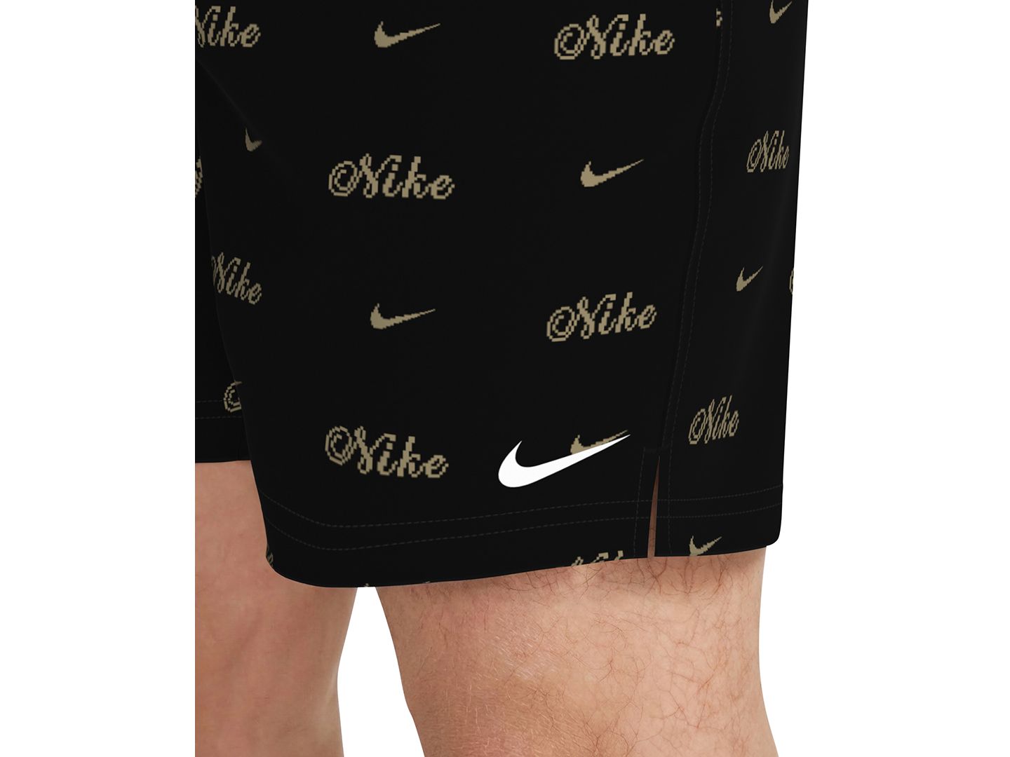 Пляжные шорты Inseam для мужчин, брифы — Nike, цвет: Чёрный — фото 4