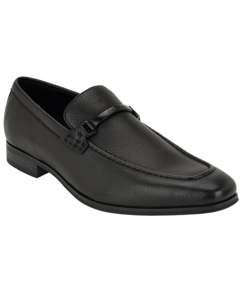 Мужские туфли Calvin Klein Cofern Slip-On Leather Moc-toe Loafer, цвет: Чёрный кожаный