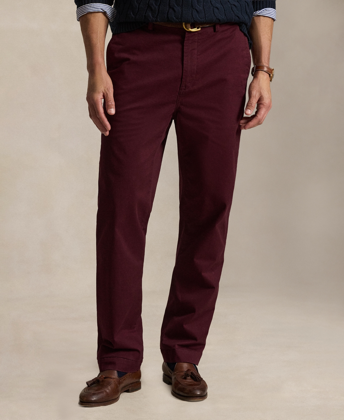 Polo Ralph Lauren Men's Big & Tall Stretch Classic Fit Washed Chino Pants In Rich Ruby