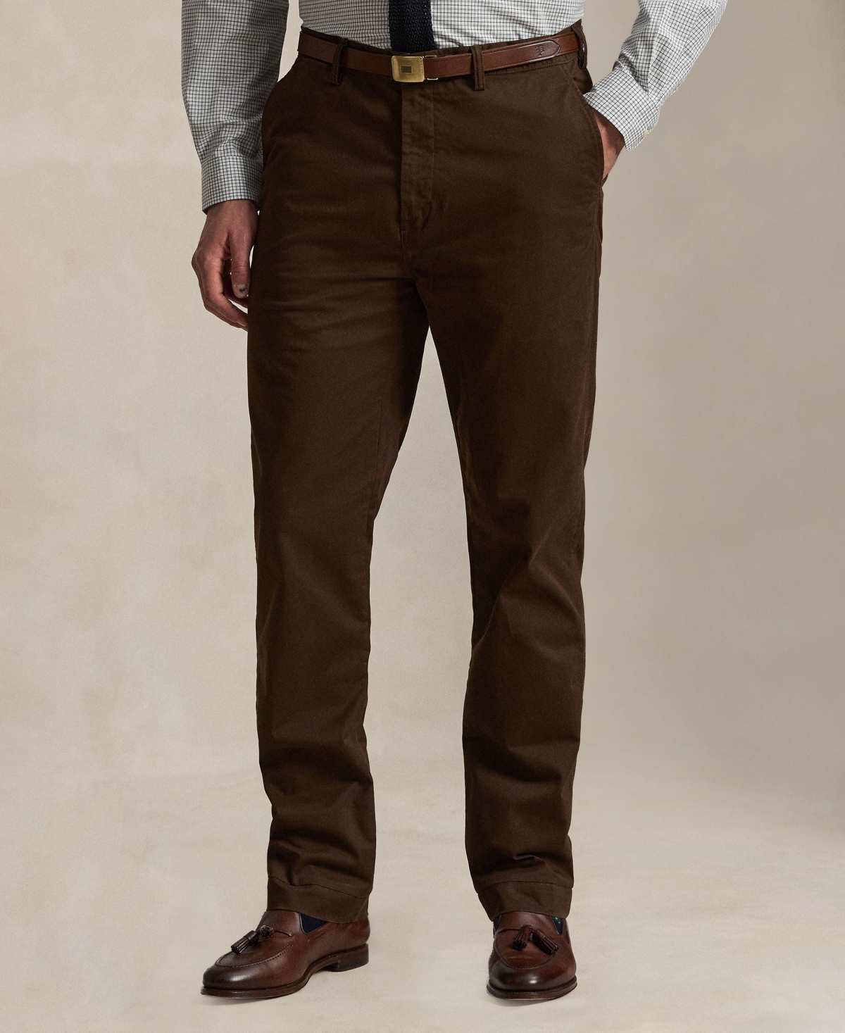 Polo Ralph Lauren Men's Big & Tall Stretch Classic Fit Washed Chino Pants In Dark Brown
