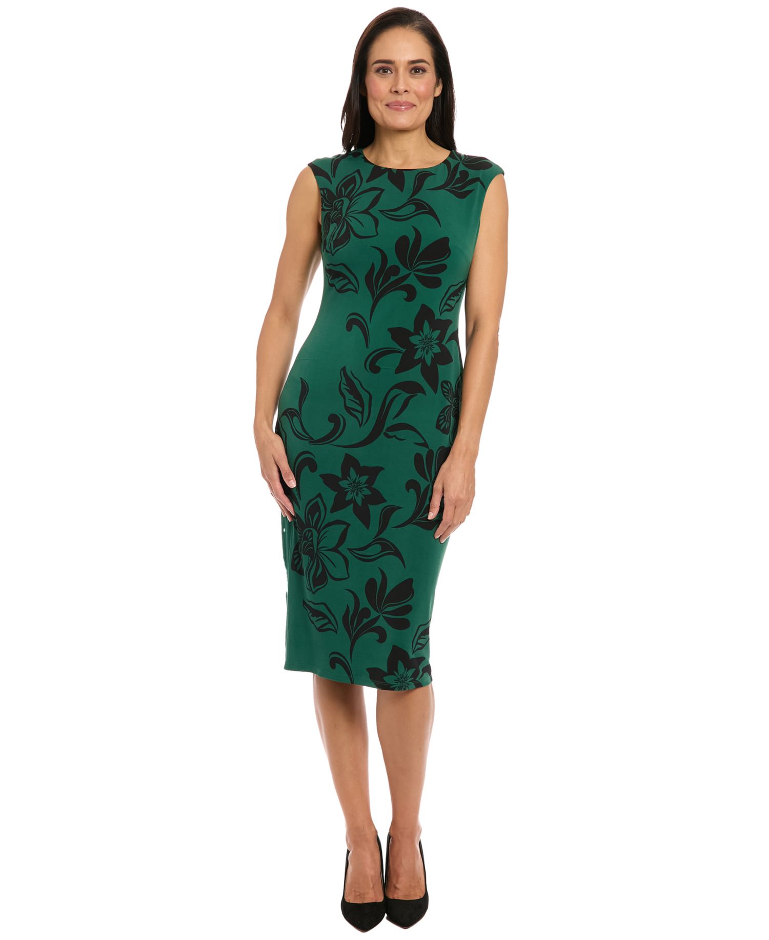 Women's Jersey Placement-Print Midi Dress