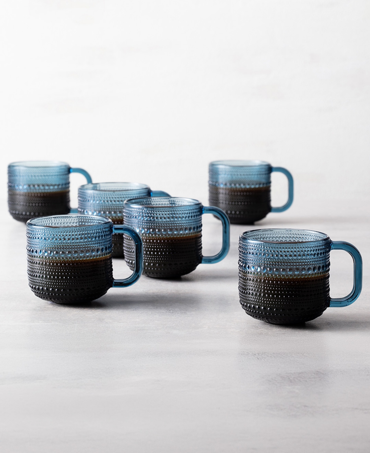Fortessa Jupiter Glass Coffee Cups, Set of 6
