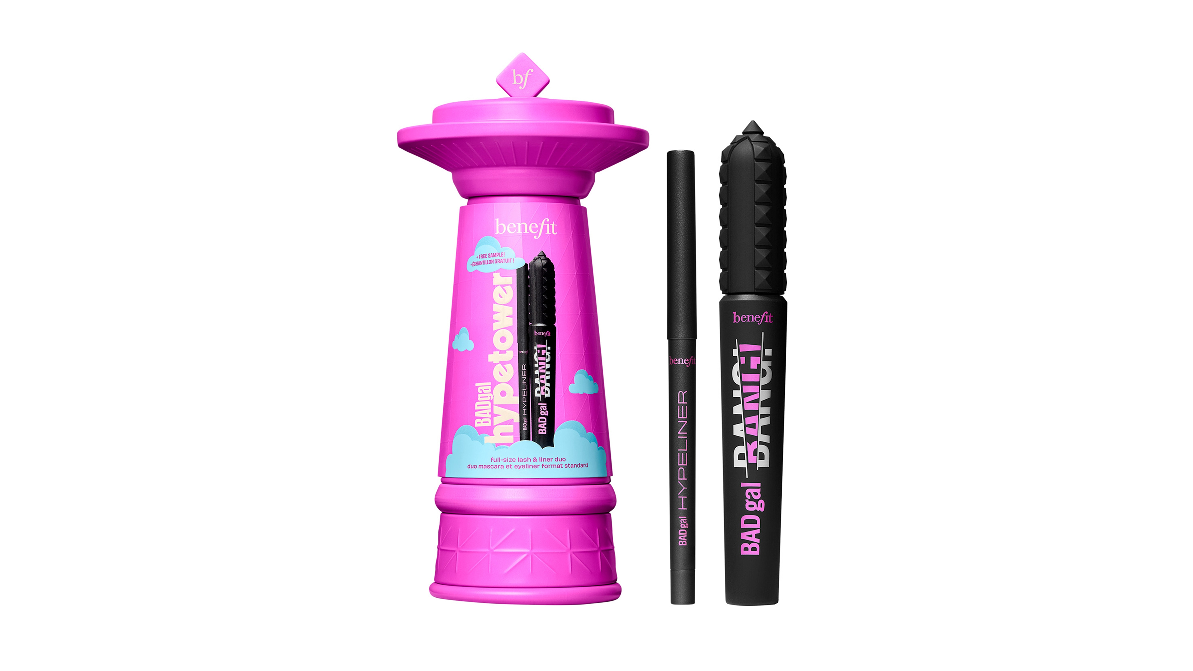 Benefit Cosmetics 2-Piece BADgal Hypetower Eye Makeup Duo Mascara & Eyeliner Gift Set