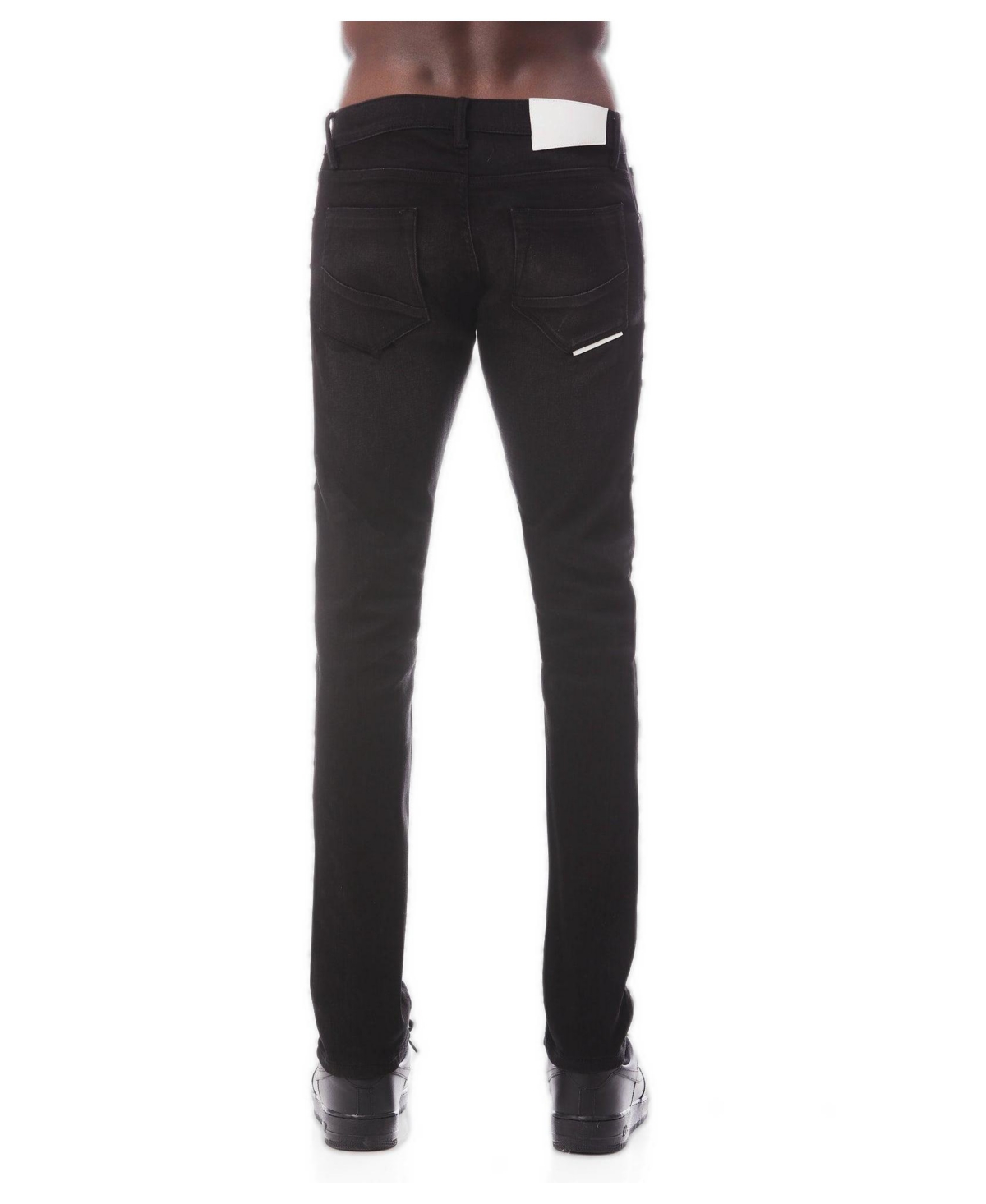 Hvman Chosen To Prevail x Cult Men's Strat Super-Skinny-Fit Waxed-Lace Trim Low-Rise Jeans
