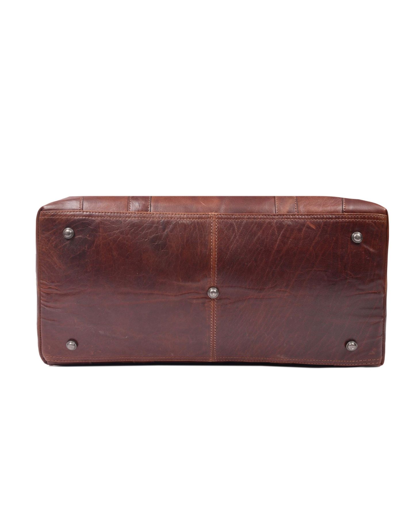Сумка Aaron Leather Goods 20 Inch Leather Canvas Duffle - Brown, цвет: Коричневый — фото 6