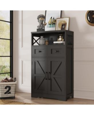 Farmhouse Storage Cabinet with Drawers and Doors