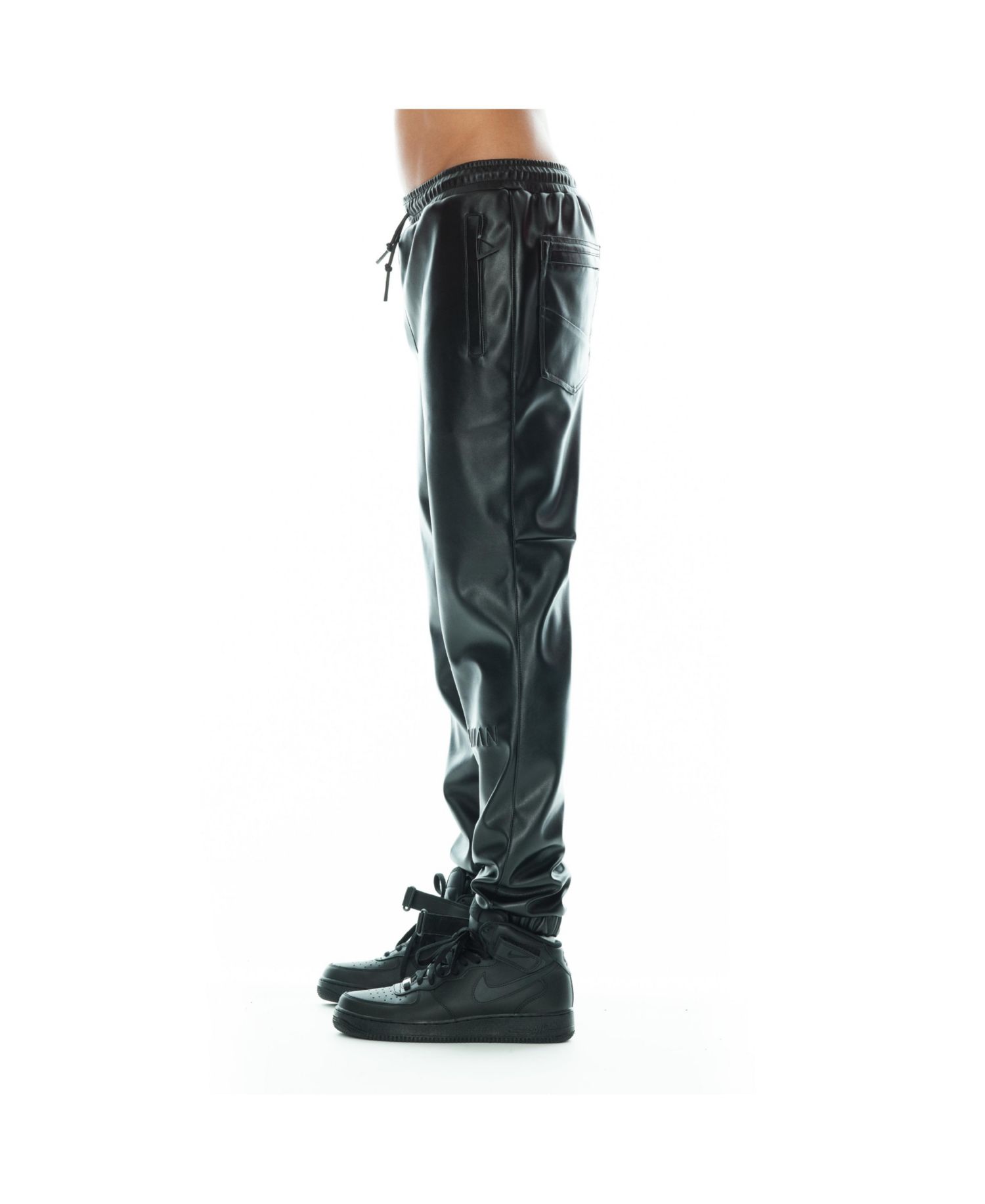 Men's Faux Leather Jogger