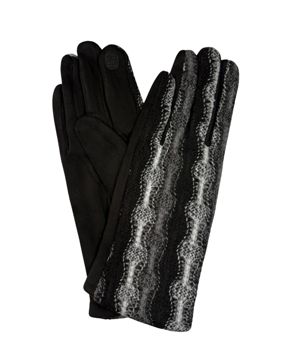 Marcus Adler Knit Overlay Suede Glove