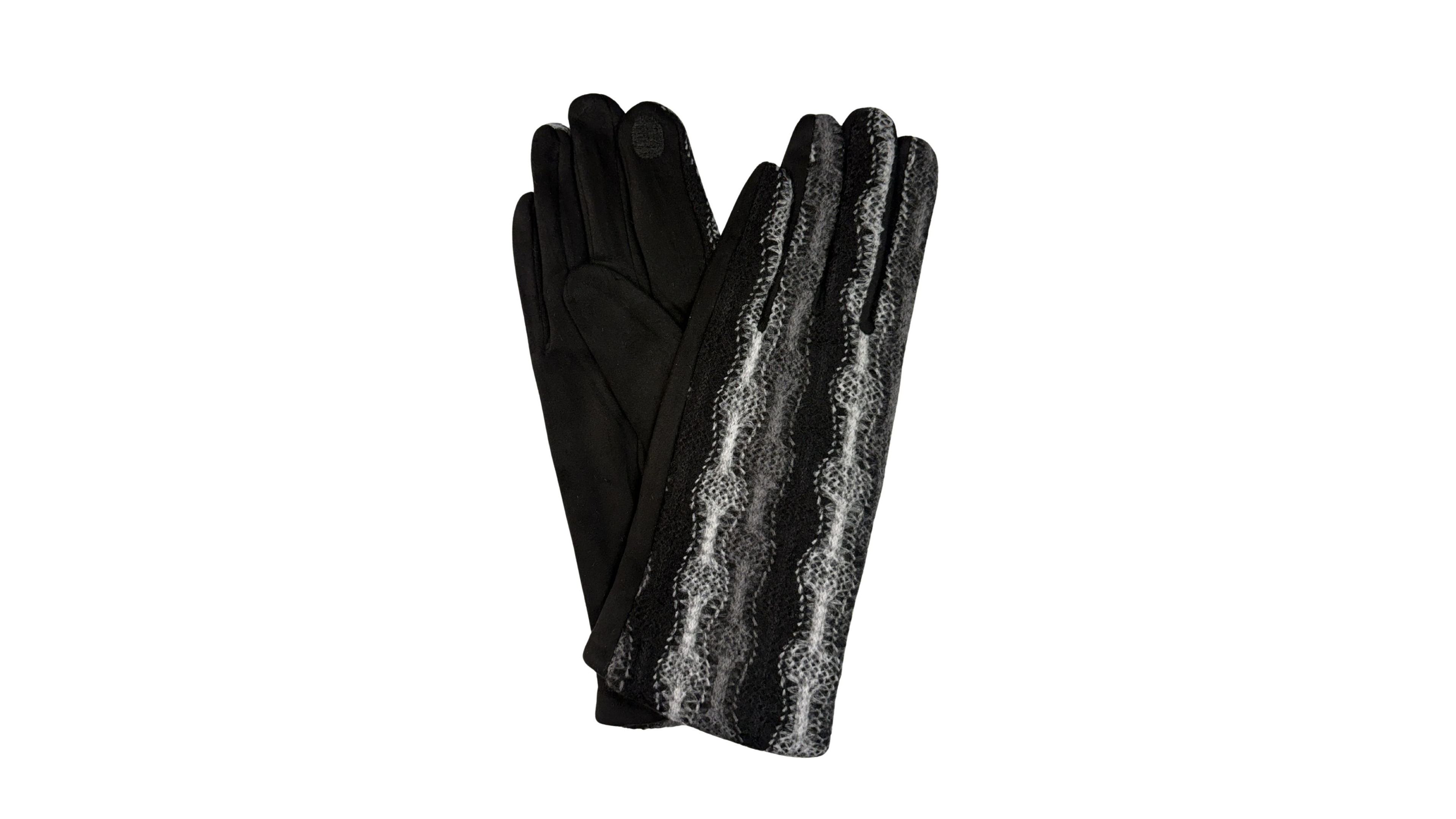 Marcus Adler Knit Overlay Suede Glove