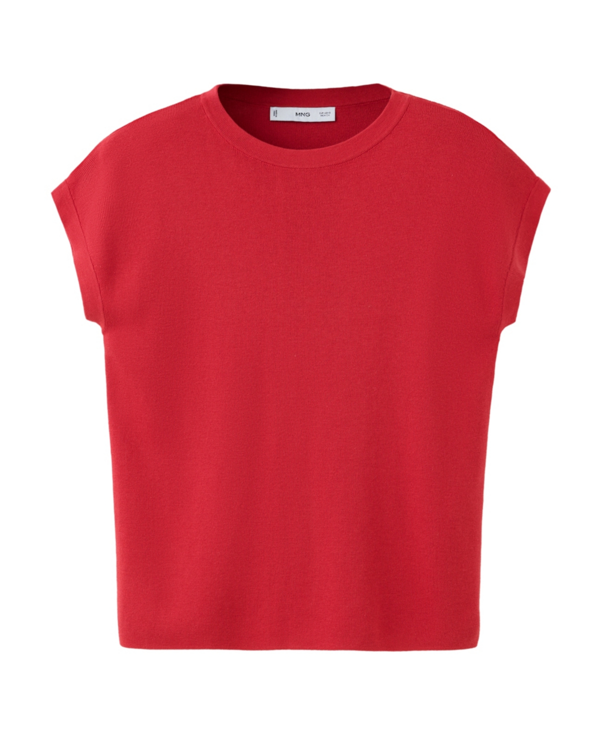 Mango Women's Lightweight Short-sleeve Cotton-blend T-shirt In Red