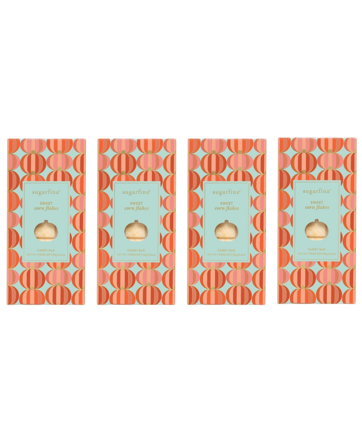 Sugarfina Halloween Pumpkin Sweet Corn Flakes Candy Bar Kit, 4-Piece