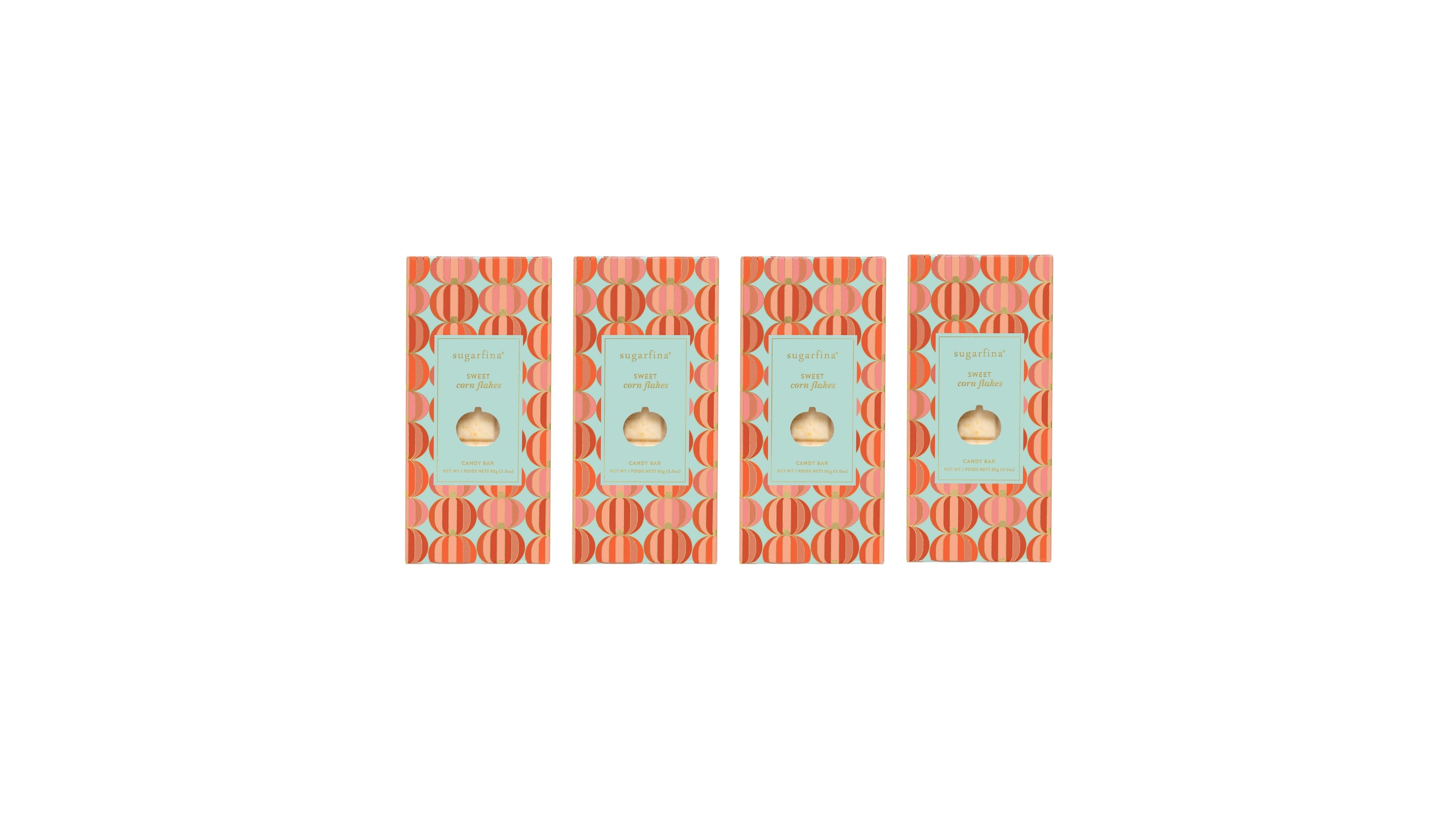 Sugarfina Halloween Pumpkin Sweet Corn Flakes Candy Bar Kit, 4-Piece