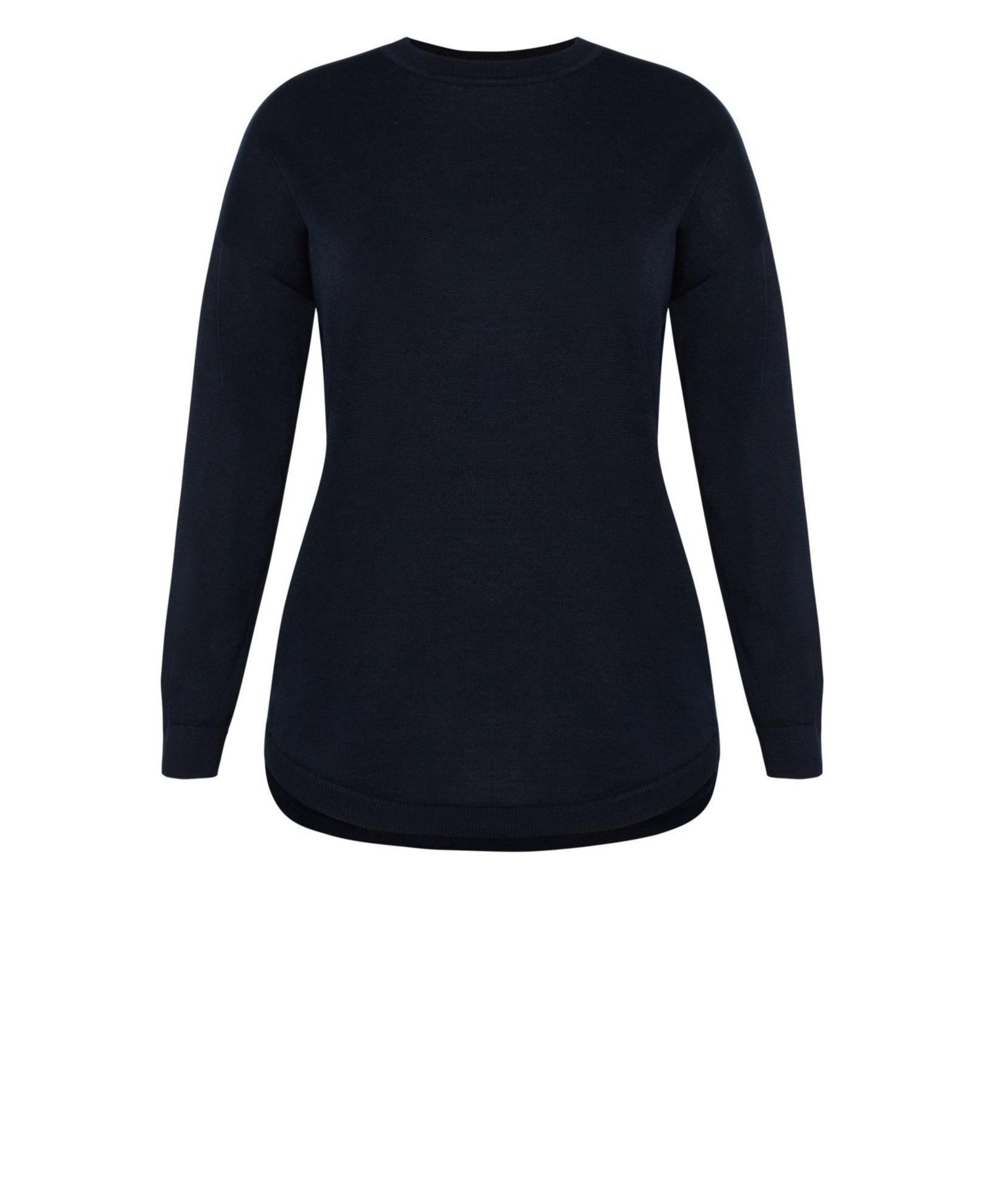 Women's Plus Size Tully Curved Hem Sweater