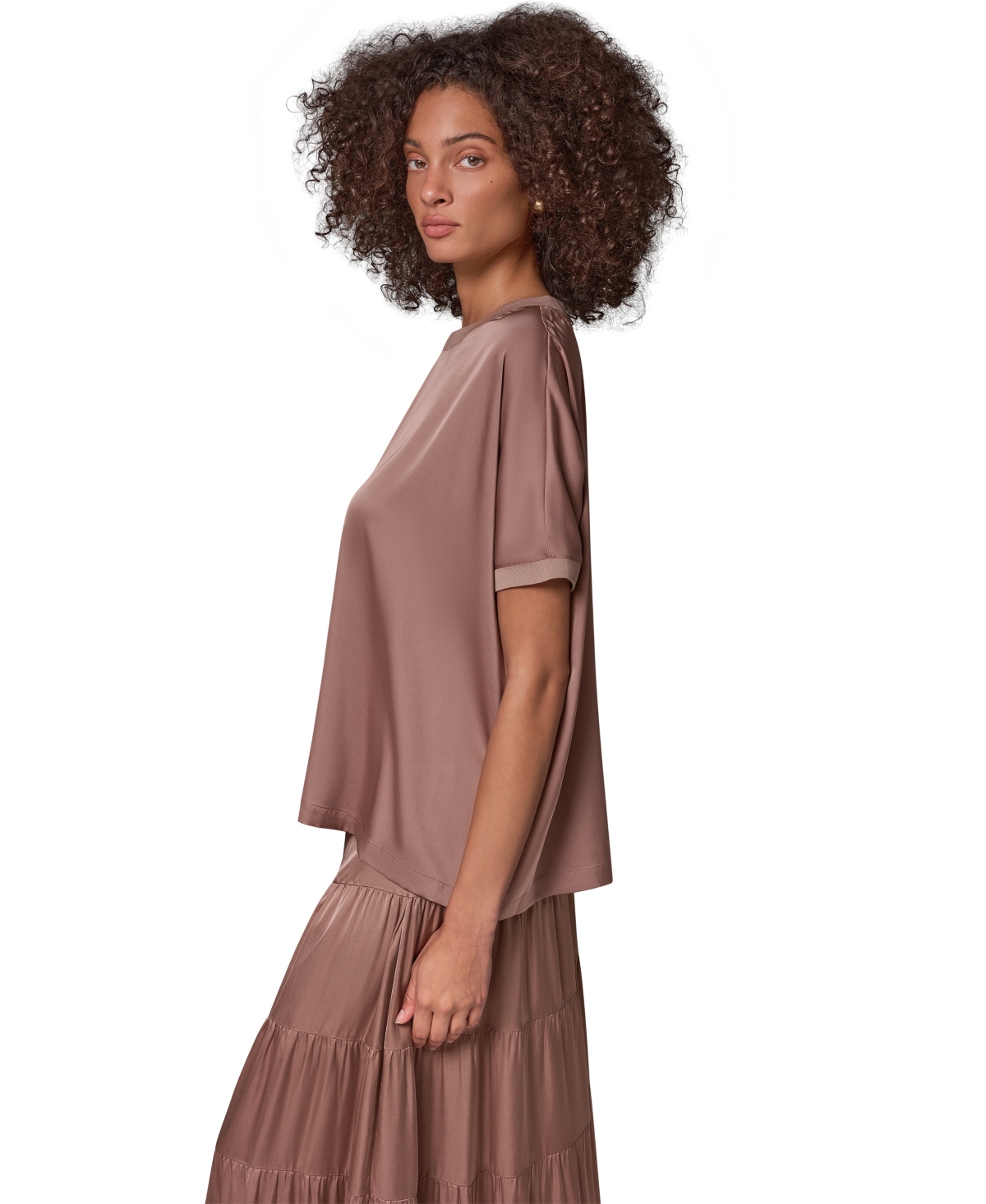 Donna Karan Weekend Women's Crewneck Boxy Blouse
