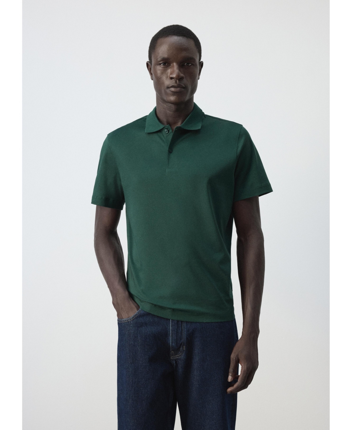 Mango Men's Regular-Fit Cotton Polo Shirt