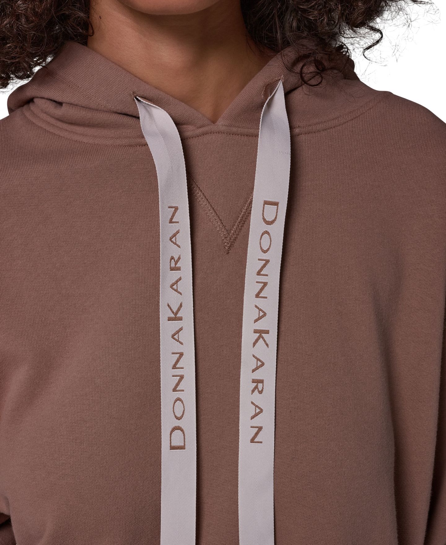 Женское худи Donna Karan Weekend French-Terry Long-Sleeve Side-Snap, цвет: Верблюжий — фото 8