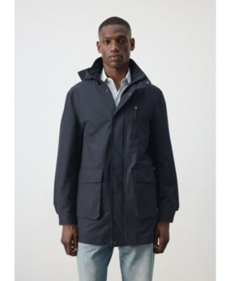 Men's Water-Repellent Straight-Fit Hooded Parka