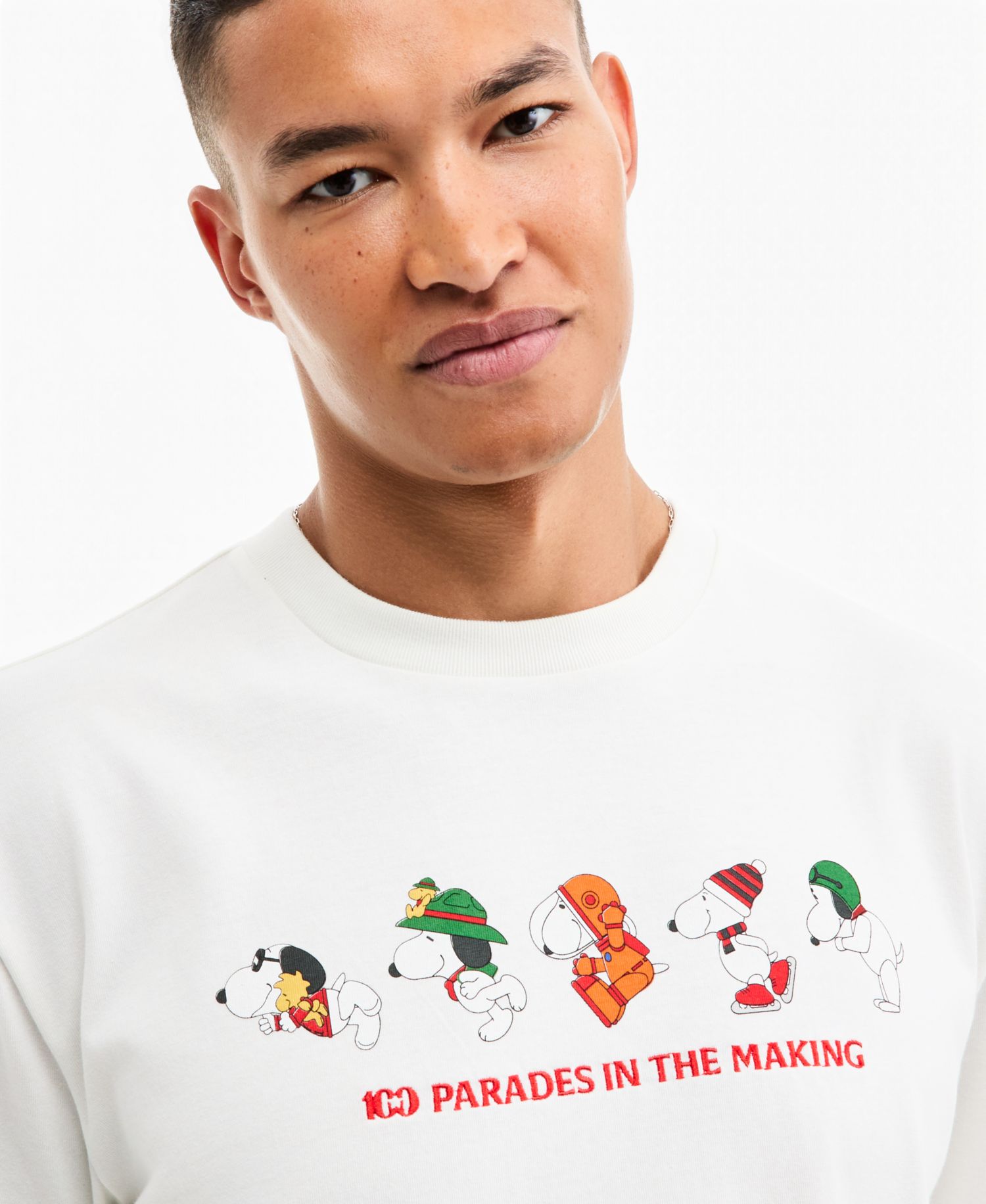 100th Thanksgiving Day Parade Adult Unisex Snoopy Balloons Through The Years T-Shirt