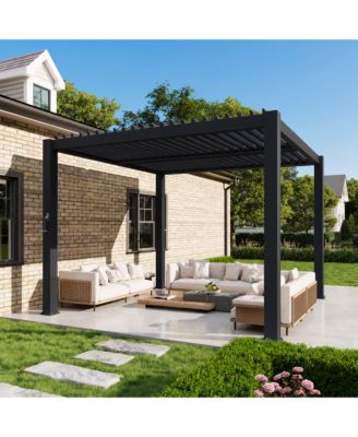 Louvered Pergola with Mg-Al-Zn Steel Frame