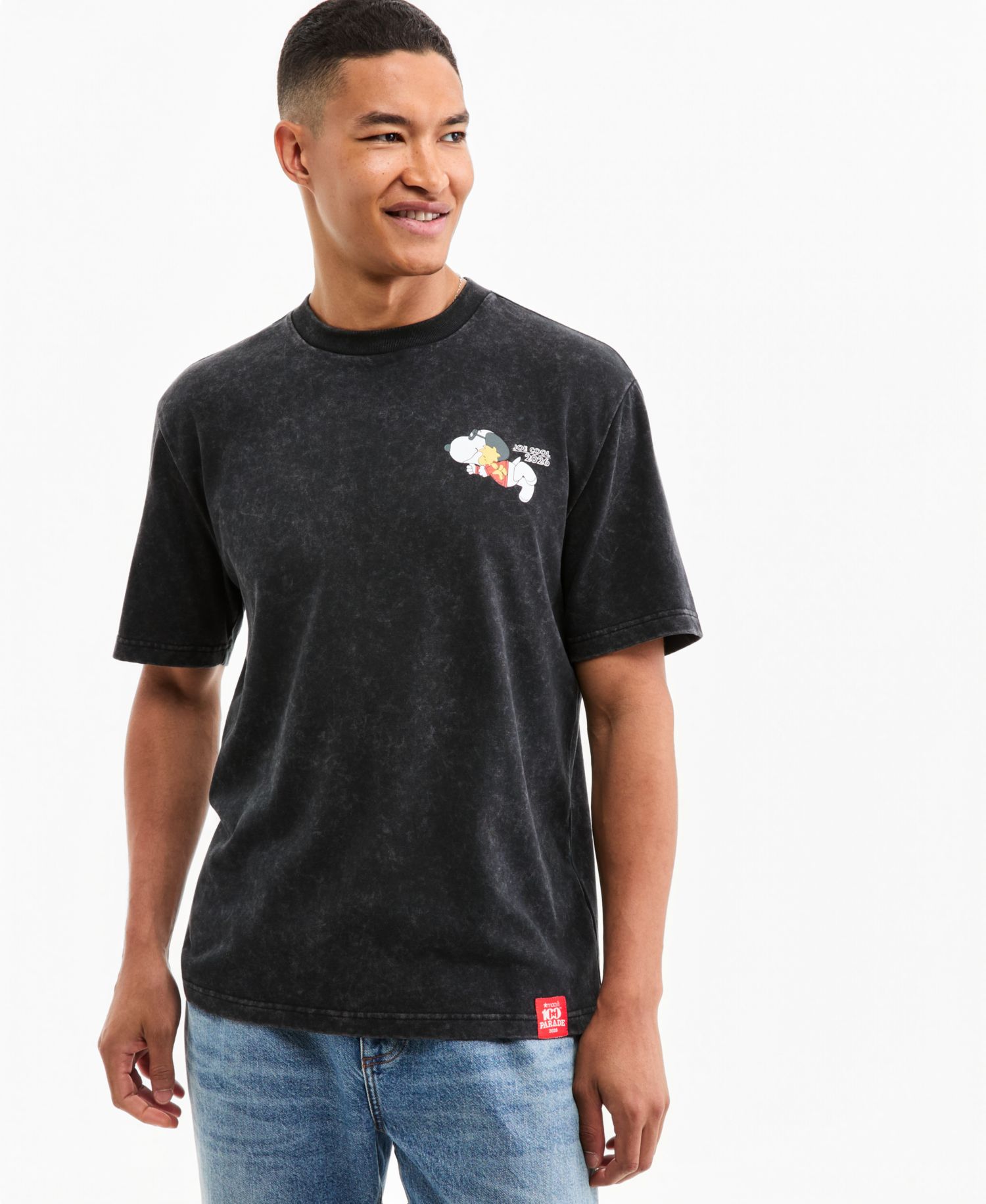 100th Thanksgiving Day Parade Adult Unisex Snoopy Balloons Through The Years Graphic T-Shirt