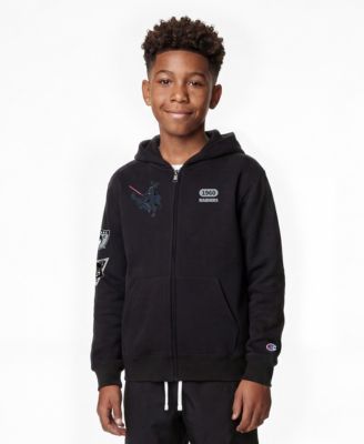 Big Boys and Girls Black Las Vegas Raiders Disney X Champion Full-Zip Hoodie
