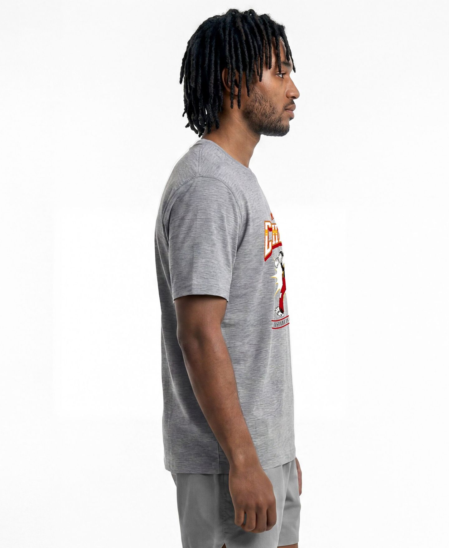 Мужская футболка Champion Gray Kansas City Chiefs Disney X Champion All Star — фото 5