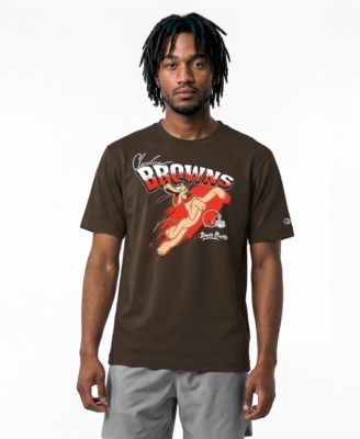 Men's Brown Cleveland Browns Disney X Champion All Star T-Shirt