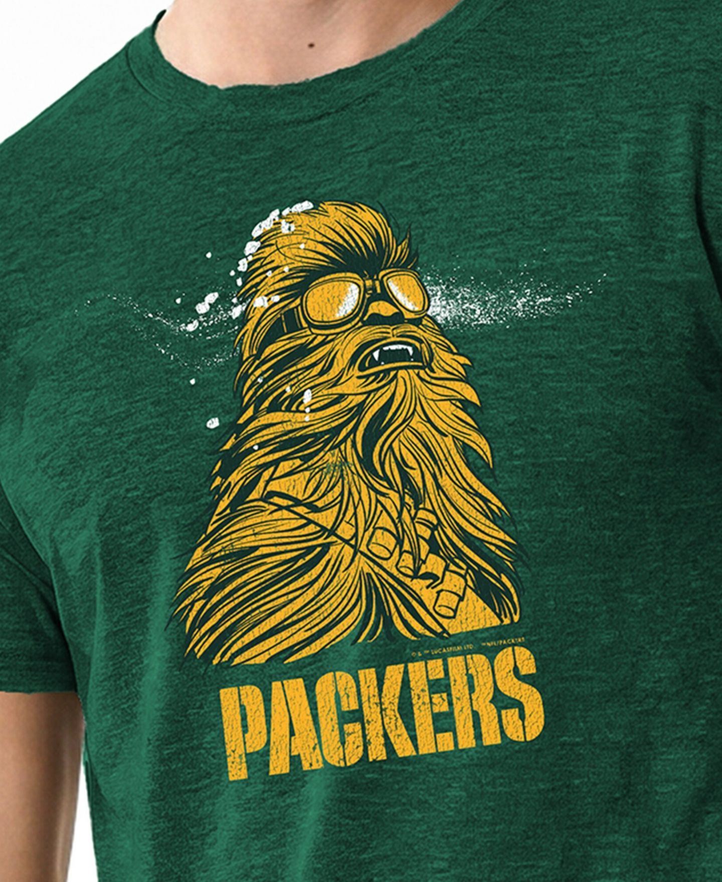 Мужская футболка Champion Dark Green Bay Packers Disney X Champion Tri-Blend — фото 4