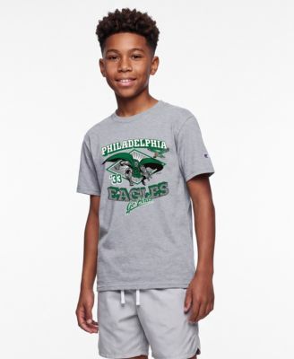 Big Boys and Girls Heather Gray Philadelphia Eagles Disney X Champion T-Shirt