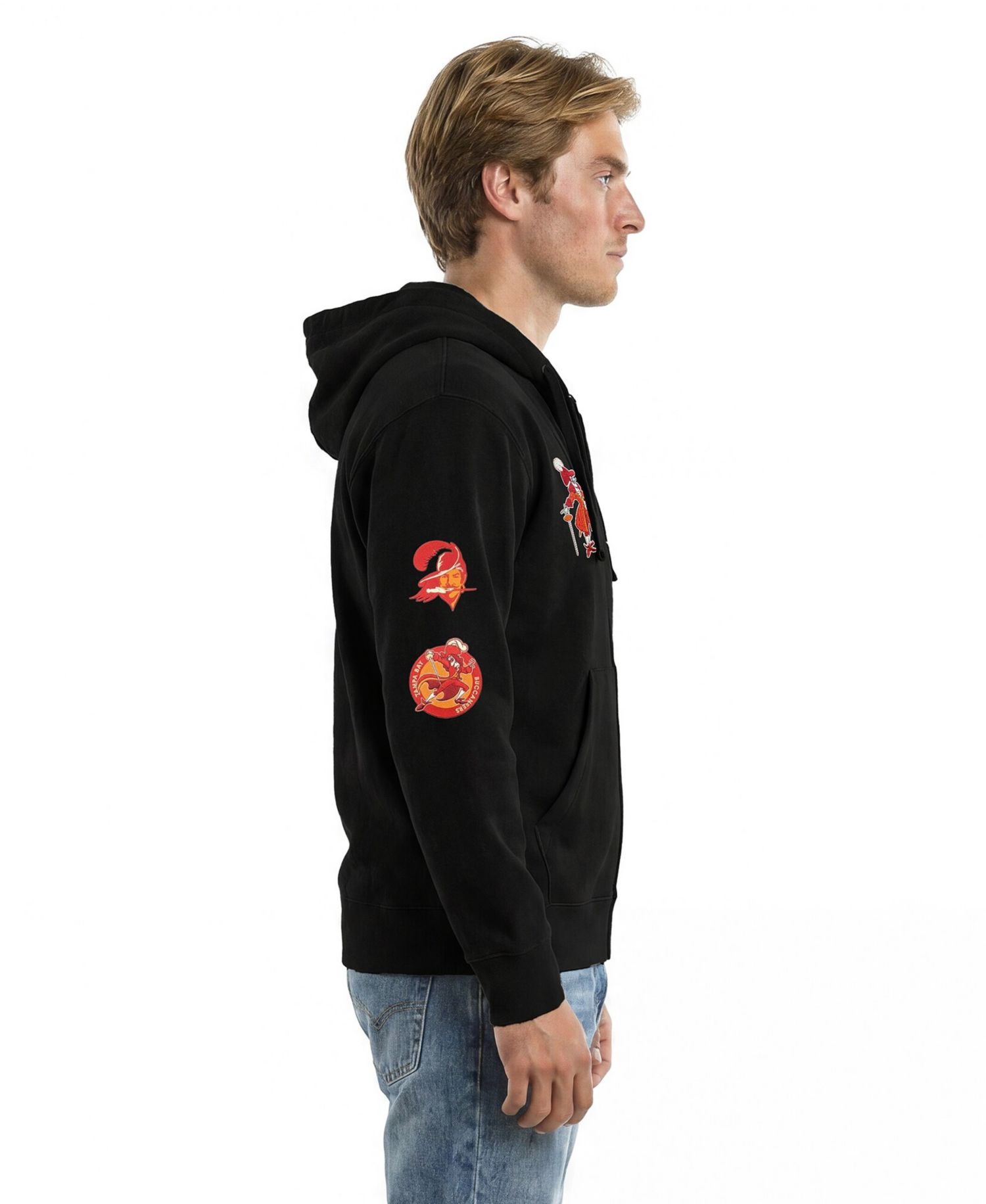 Men's Black Tampa Bay Buccaneers Disney X Champion All Star Full-Zip Hoodie