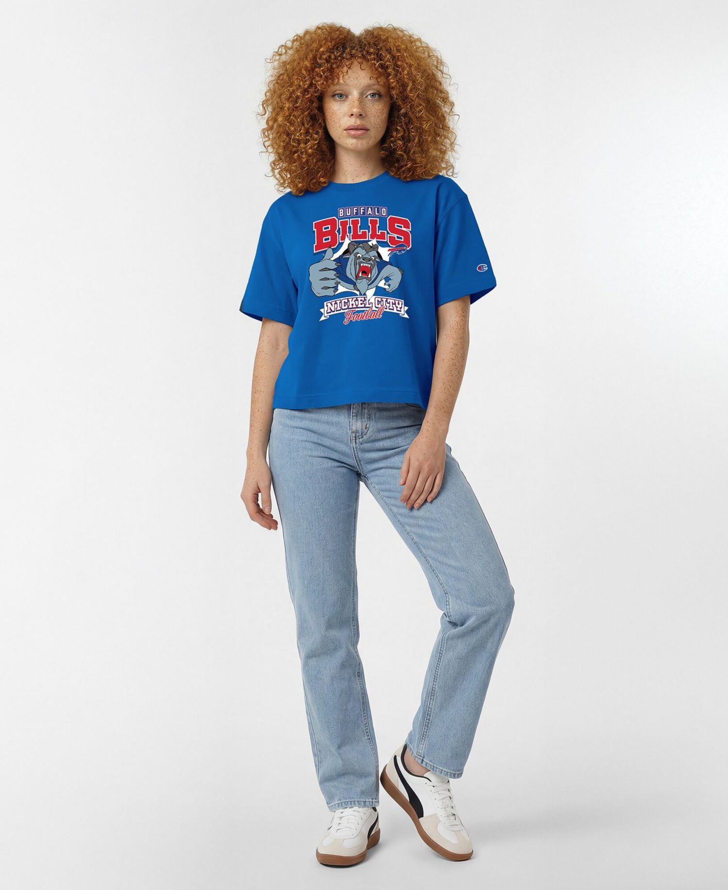 Women's Royal Buffalo Bills Disney X Champion All Star T-Shirt