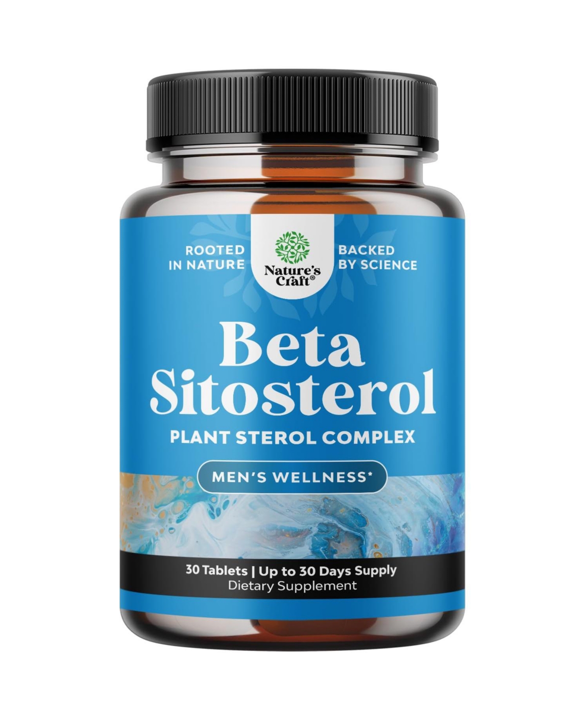 Nature's Craft Plant Sterols and Stanols Beta Sitosterol Supplement for Men, 500 Milligram, 30 Capsules